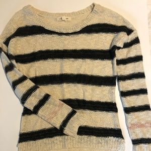 Navy and White striped sweater